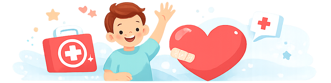 Illustration zum Thema Erste Hilfe für Kinder